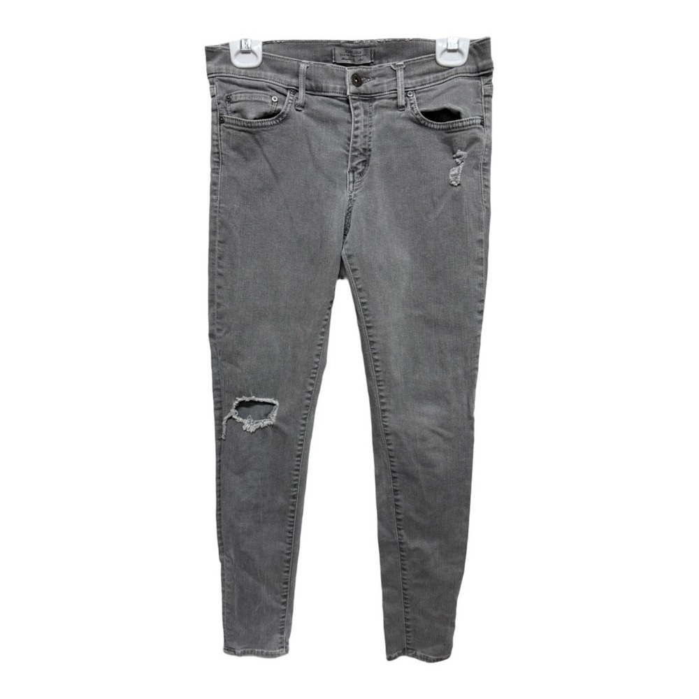 Principle Denim Innovation Gray Distressed Skinny Jeans Women's Size 28 USA Made